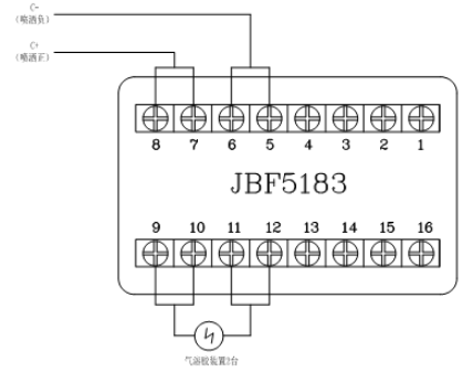 JBF5016广东气体灭火控制器控制气溶胶广东气灭装置接线